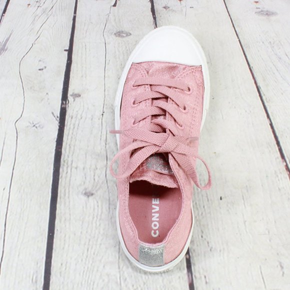 Converse Chuck Taylor All Star Pink Glitter Canvas Sneakers Size 13.5 - Picture 6 of 9